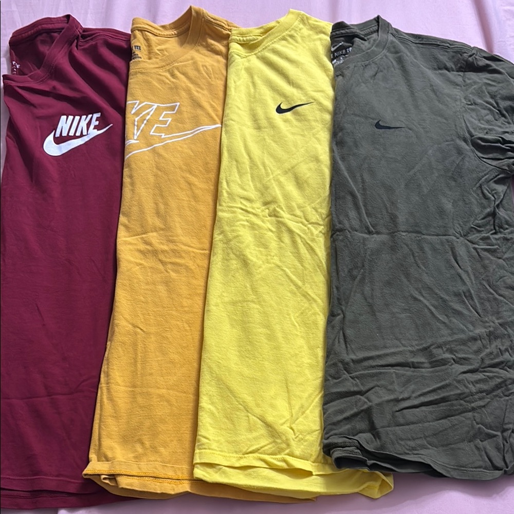 Nike Men's T-Shirt Bundle - Yellow, Maroon, Gold, Olive